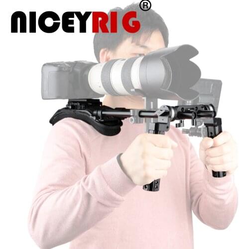 NICEYRIG Shoulder Rig Kit Cheese Hand Steady ARRI Mount for DSLR Camera Cage Photography for SONY Canon Nikon Panasonic DSLR