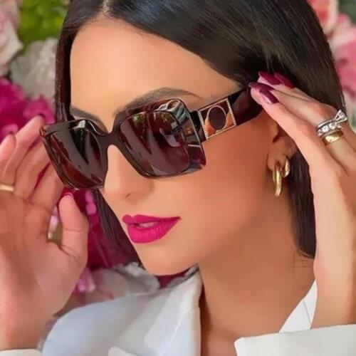 Brand Square Sunglasses New Trends Big Frame Summer Shades Vintage Rectangle Sunglasses Female Eyeglasses Driver Goggles UV400