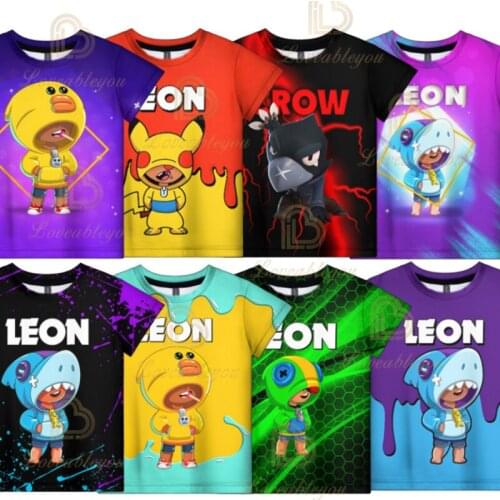 Stars Clothing Leon Kids Crow Spike 3D Print Tops Tees Cloth Boy Girls Women Men Clothes Kids 100 - 160