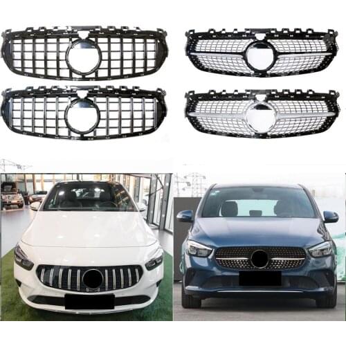Front Racing Facelift Bumper Grille Upper Grill Cover For Mercedes-Benz B-Class W247 2019 2020 GTR Diamond