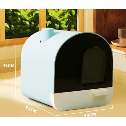 Fully enclosed cat litter box training closed enclosure furniture big house cat litter box arenero gato pet products BD50CB