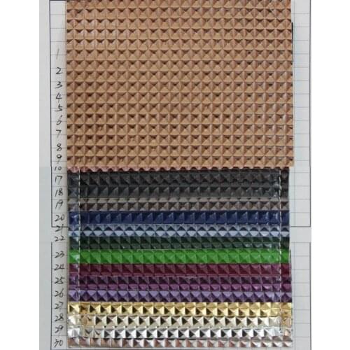 PVC artificial leather fabric brushed bottom diamond grain synthetic leather material wholesale