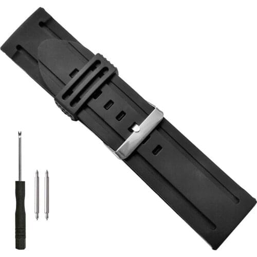 28mm 30mm Silicone Rubber Watch Band Soft Silicone Strap for Mens Classic Fashion Casual Watches