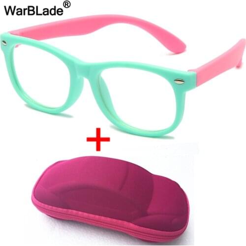 New Anti-blue Light Kids Glasses Silicone Soft Children Eyeglasses Boys Girls Optical Frame Computer Transparent Eyewears UV400