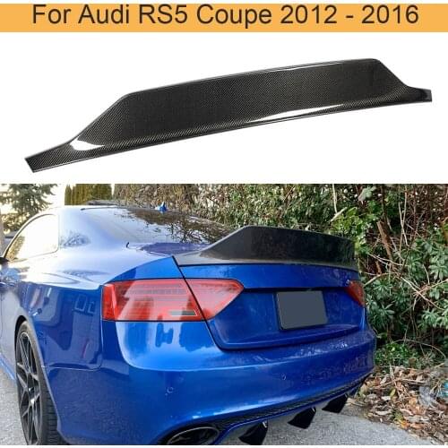 RS5 Rear Trunk Spoiler Boot Lip Wing For Audi RS5 Coupe 2012 - 2016 Carbon Fiber Car Rear Wing Spoiler