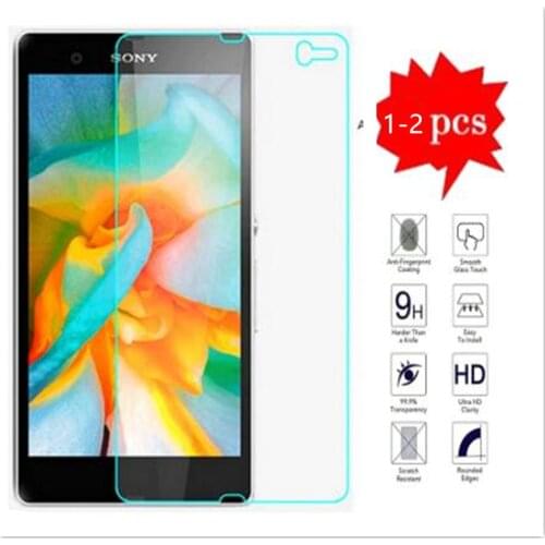 Tempered Glass for Sony Xperia Z L36H C6602 C6603 C6606 C6616 Safety Screen Protector Cover on Sony Z L36H protective glass
