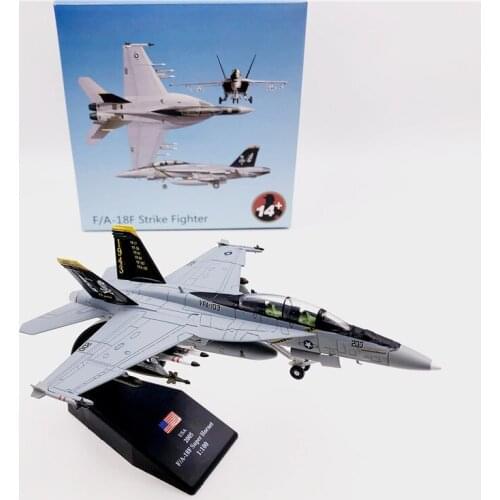 1/100 Scale Military Model Toys F18 Grumman Tomcat F/A-18F Pirate flag Fighter USA Army Air Force Diecast Metal Plane Model Toy