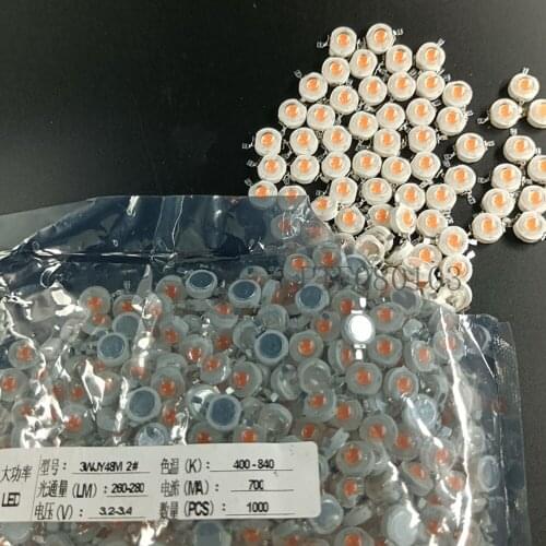 100pcs/lot 1w 3w 5w full spectrum led grow light chip , best bridgelux led grow chip for indoor plant grow NO PCB