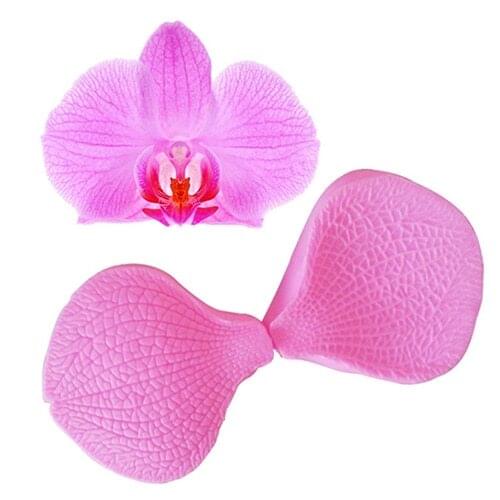 2Pcs/Set Moth Orchid Petal Fondant Cake Silicone Mold Mould for Home Kitchen