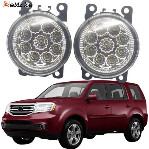 2PCS Car Styling 9-Pieces LED Fog Light Lamp for Honda Pilot '12 '13 2014 '15 2016 2017 2018 2019 H11 12V Halogen Fog Lights DRL