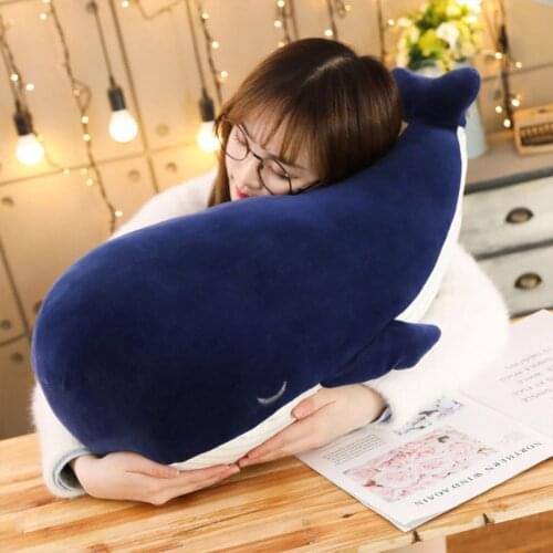 40JC Large Blue Whale Stuffed Animal Giant Hugging Soft Pillow Toy Childrens Gifts