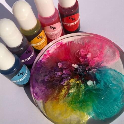 97QE 25Colors DIY Craft Epoxy Resin Diffusion Pigment Alcohol Ink Liquid Colorant Dye
