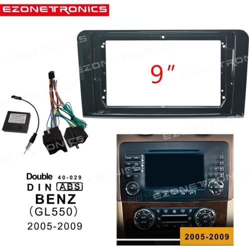 Car DVD Frame Facia Panel 9" For Mercedes-Benz M-Class W164 GL-Class X164 ML GL ML350 ML500 GL320 ML280 GL350 GL450 2005-09 din