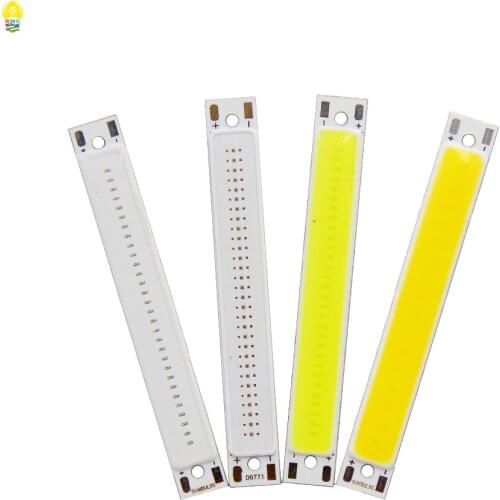 DC3-3.7V 2V COB LED Bulb 60x8mm 1.5W 3W Light source Warm Cold White Blue Red LED COB Strip Chip for DIY Work Bicycle Lighting