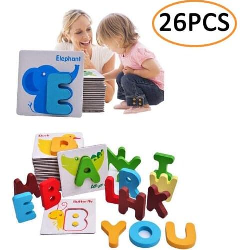 Children Wooden Jigsaw Toys Alphabet And Digit Toy Puzzle Learning Baby Toys For Kid Early Educational Toys