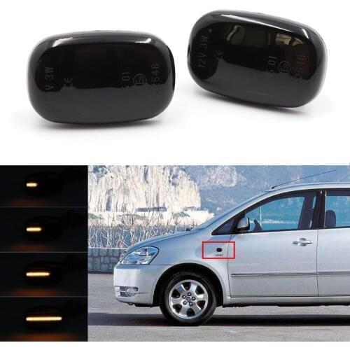 2x LED Amber Dynamic Flowing Turn Signal Side Marker Light For Toyota Corolla RAV 4 Yaris Corona Avensis Celica