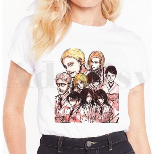 Shingeki No Kyojin Attack on Titan Survey Corps T Shirts Womens T-shirt Short Sleeve Female Tops Tees Harajuku Vogue Vintage