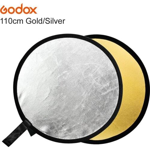Godox 110cm Photo 43" 2-in-1 Light Mulit Collapsible Gold and Silver Photography Reflector for Studio Flash Lamp Lighting