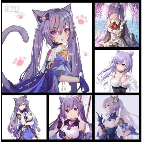 Game Poster Genshin Impact Game Female Character Ke Qing Anime Posters Canvas Painting Wall Decor Wall Art Picture Home Decor