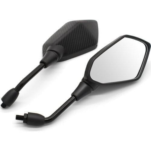 Quality Motorcycle Side Mirror Carbon Fiber White Glass Rearview Mirror For Honda CB190R forza 300 CB400 SF CBR650 R GROM MSX125