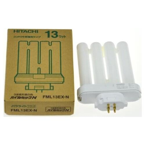 HITACHI FML13EX-N 13W compact fluorescent bulb,FML13EXN CFL 5000K daylight white color lamp,4 pins parallel tube,FML 13EX-N