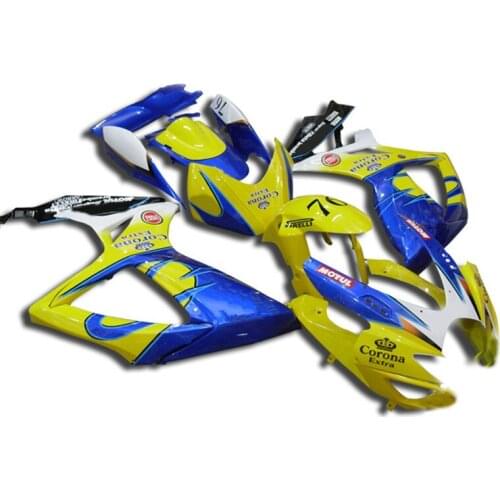 Motorcycle Fairing kit for GSXR600 750 K6 06 07 GSXR 600 GSXR750 2006 2007 ABS Yellow blue Fairings set+gifts SB30