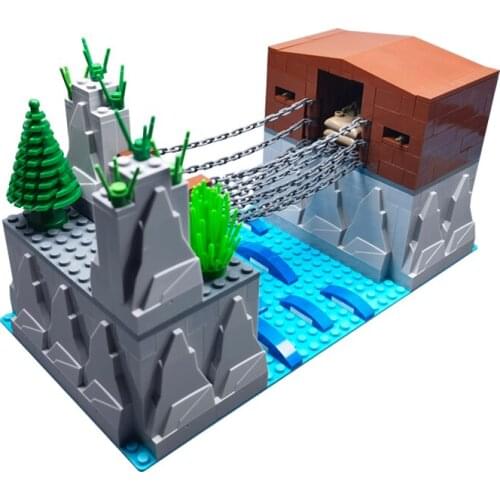 MOC Bridge Military Blocks Toys for Children Boys WW2 War Figure Bricks Construction DIY Toy Compatible Blocks Juguetes Bloques