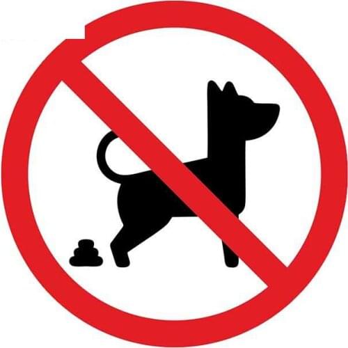 Creative No Dog Pooping Fine Decal Graffiti Car Sticker Personality Creative Stickers Vinyl Material Decor Apply To Car Window