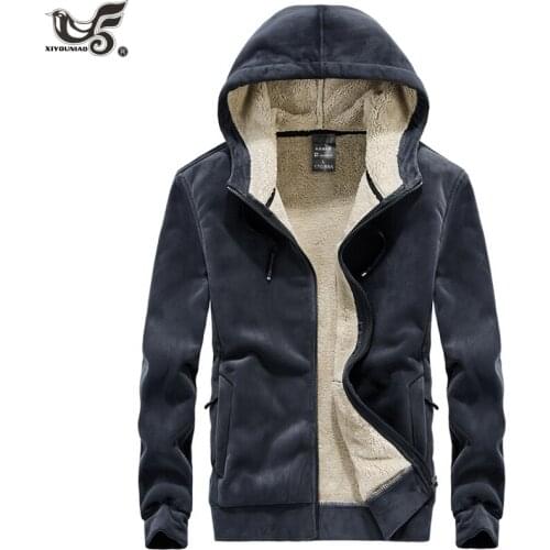 New Winter Jacket men 6XL 7XL 8XL Warm Hood Thick fleece jacket windbreaker Cardigan Sweatshirts Hoodies Zipper Men parka coat