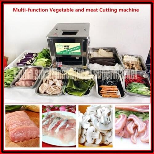 Electric and manual dual-use Commercial Food grade stainless steel Vegetable and meat Slicer Cutting Dicing machine