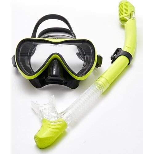 Professional Adults Scuba Diving Mask Snorkel Anti Fogging HD Swimming Mask Men Women Adjustable Swim Goggles Tube Strap Set