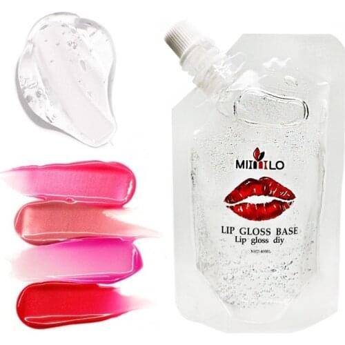 Homemade Lipstick Lip Gloss Base Transparent Moisturizing Gel Lipstick Emulsion DIY Raw Clear Lip Gloss Base 40ml TSLM2