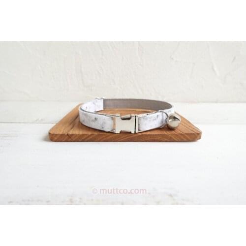 Marble cat collar high quality metal buckle collar for cat THE WHITE MARBLE design cat