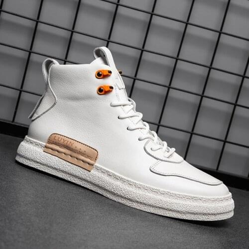 Brand Men Boots Genuine Leather Fashion Casual Shoes Men Luxury Ankle Boots High Quality Lace-up Handmade Footwear Male Sneakers