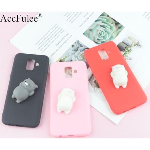 Squishy 3D Toys Phone Cat Case For Samsung Galaxy A6 A7 2018 A8 Plus A9 Star A10S A20S A30S A40S A50S A70S Funny Foot Soft Cases