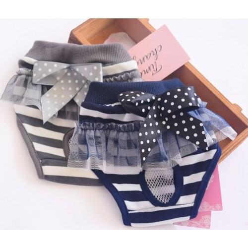 New Cute Pet Dog Physiological Pants Panty In Season Sanitary Pants Diaper for Puppy Female Lovely Underwear For Girl Dog Cat