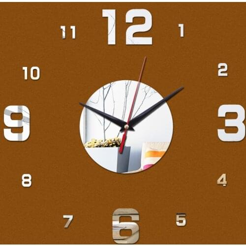 New wall clock 3d clocks acrylic mirror watch quartz living room modern stickers orologio da parete horloge reloj de pared