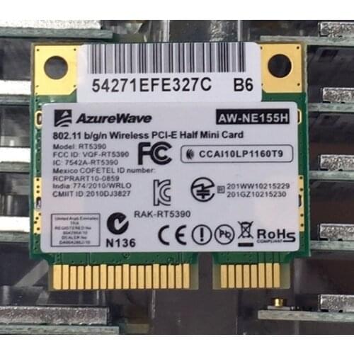 SSEA Wholesale AzureWave AW-NE155H AW-NU168H RT5390 Half Mini PCI-Express wireless card