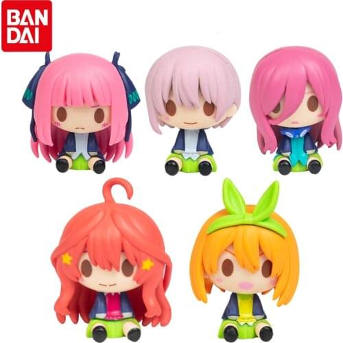 Bandai Genuine Gashapon The Quintessential Quintuplets Doll Nakano Ichika Nakano Nino Anime Action Figure Hand-Model Toys