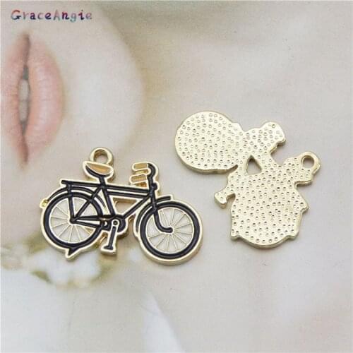4pcs Bicycle Bike Sport charms jewelry making Enamel Alloy Pendant earrings jewelry accessories wholesale DIY Brooches Pins Gift