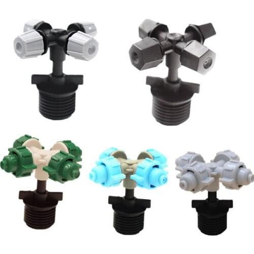 Fogger Cross Misting Sprinkler with 1/2'' Male Thread for Garden Greenhouse Irrigation Humidification Cooling Spray