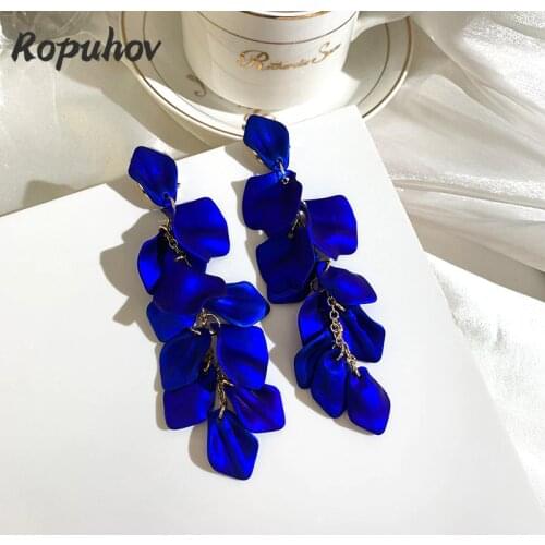 Ropuhov 2021 New Aesthetic Jewelry for Women Earrings Dangle Multicolor Big Fashion Drop Gift