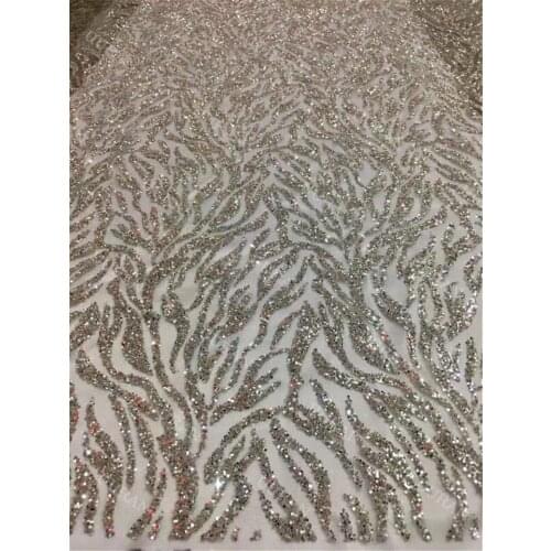 Silver Glued Glitter French Net Lace Latest Tulle Lace Fabric for Party Dress
