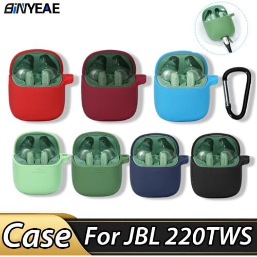 Silicone Earphone Case For JBL Tune 220TWS Protective Cover Shell Wireless Bluetooth Earphones Accessories For JBL Tune 220TWS