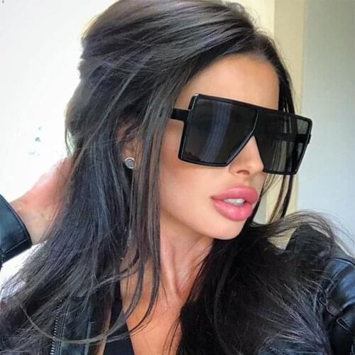 Classic Square Black Ladies Sunglasses 2021 New Fashion Brand Oversized Sun Glasses Female Vintage Shades for Women Oculos