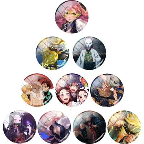 TAFREE Anime Ghost Face Blade Shape 12mm/15mm/16mm/18mm/20mm Photo Glass Cabochon Dome Flat Back DIY Creation