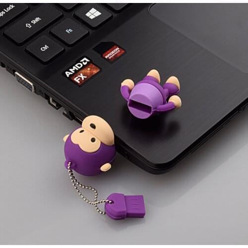 TOPESEL USB2.0 Cartoon Animal color mini monkey USB Flash Drive 4GB/8GB/16GB/32GB/64GB Gift Pen Drive Real Capacity USB Stick
