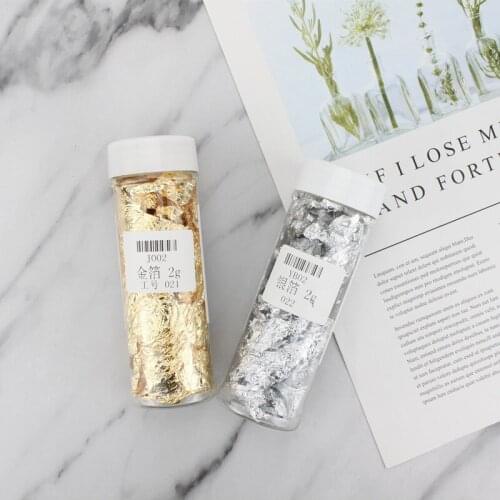 1PC 2g Gold Foil Edible Birthday Weeding Cake Ice Cream Decoration Acaron DIY Cupcake Ornament Party Tools Dessert Supplies