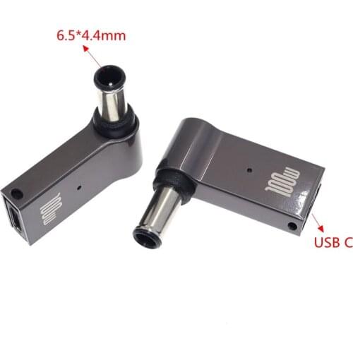100W USB Type C to 6.5x4.4 6.5*4.4mm Male Plug Converter Laptop Charging Cable Cord for Sony LG Notebook PC Power Supply Adapter