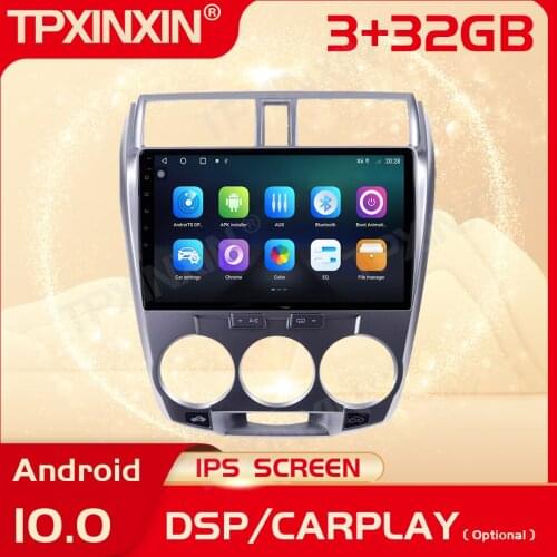 2 Din Carplay Android Radio Receiver Multimedia Stereo For Honda City 2008 2009 2010 2011 2012 2013 GPS Navi Recorder Head Unit